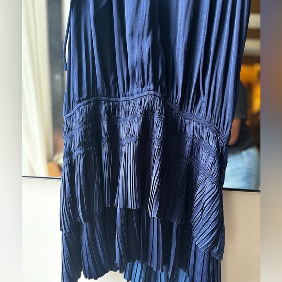 Anthropologie CURRENT AIR | Cara sleeveless Pleated Mini dress | size Large - Picture 6 of 11